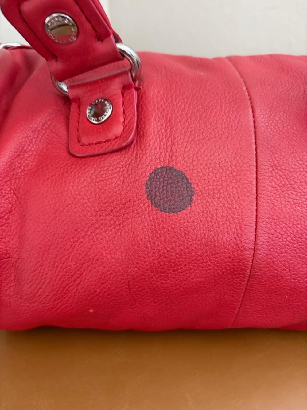 Marc Jacobs Coral-Red Leather Shoulder Bag - Picture 9 of 12